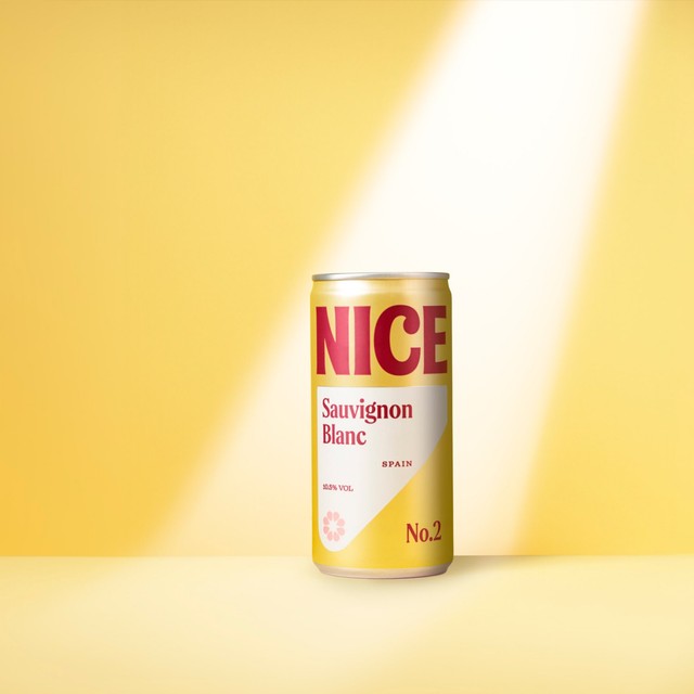 NICE Sauvignon Blanc white wine 187ml can, imported from the UK