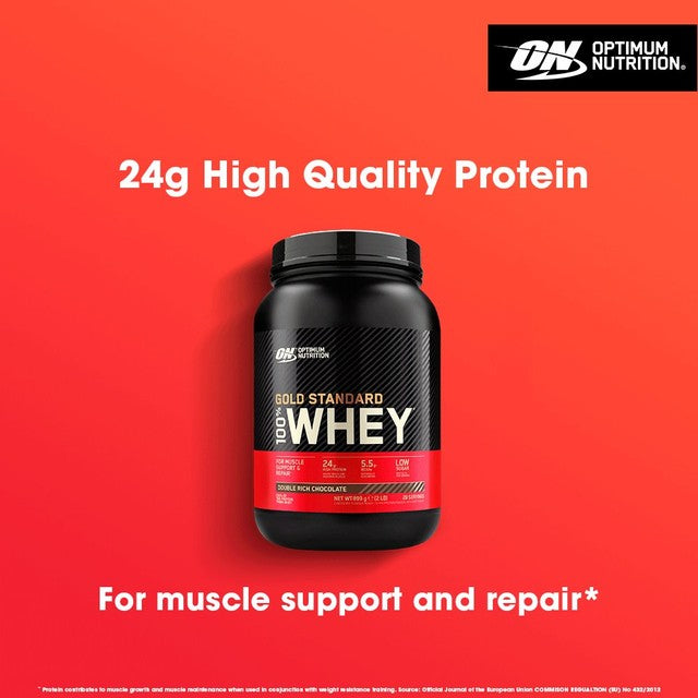 Optimum Nutrition Double Rich Chocolate protein powder 899g, imported from the UK