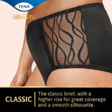 TENA Lady Silhouette washable incontinence underwear Black Size S (British brand)