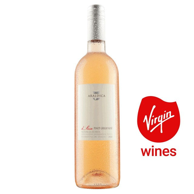 Virgin Wines Araldica d'Aria Pinot Grigio Rose rosé wine 75cl - British product