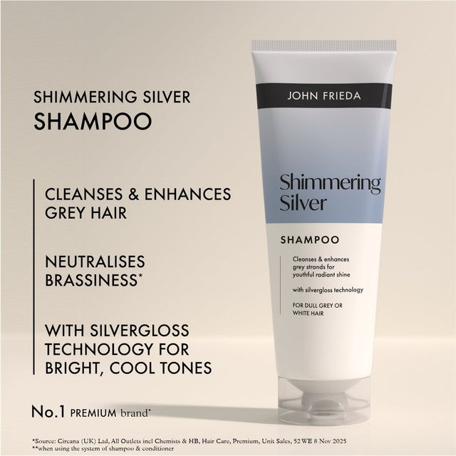 John Frieda Shimmering Silver Shampoo (British brand)