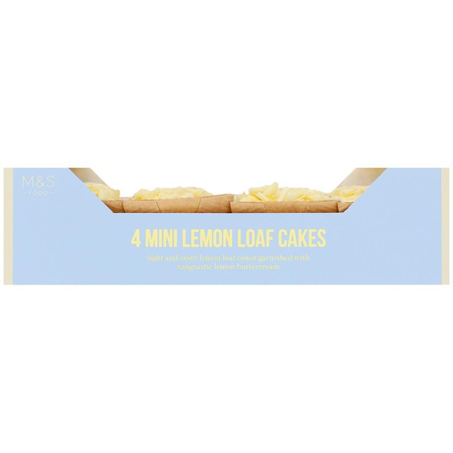 M&S lemon mini loaf cakes 302g, imported from the UK