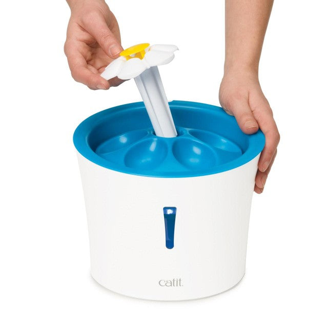 Catit flower drinking fountain with LED nightlight and 3L reservoir - British product