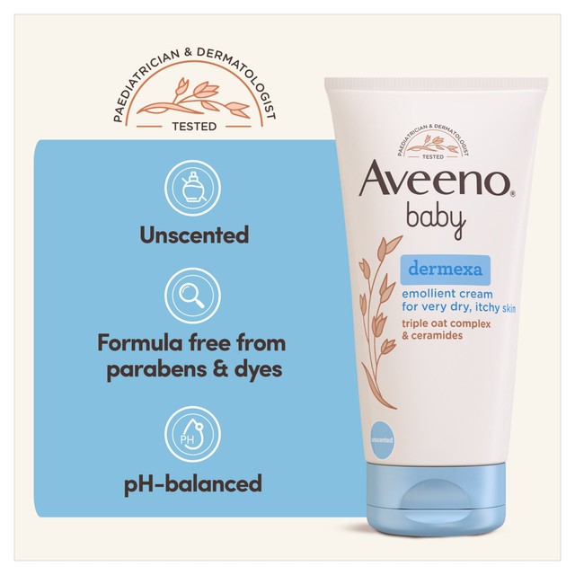 Aveeno baby emollient cream for dry itchy skin - British product