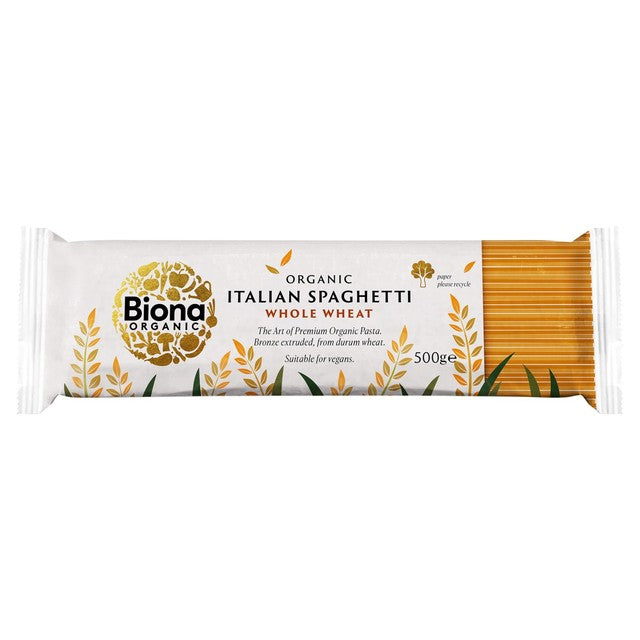 Biona organic whole wheat spaghetti 500g - British product