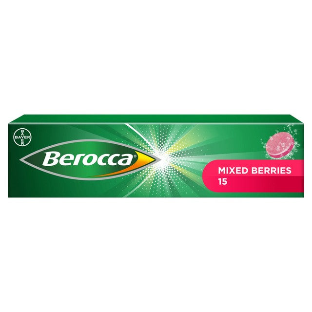 Berocca Mixed Berries vitamin effervescent tablets 15 tablets - British product
