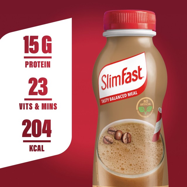 SlimFast Cafe Latte shake 6x325ml multipack (British brand)