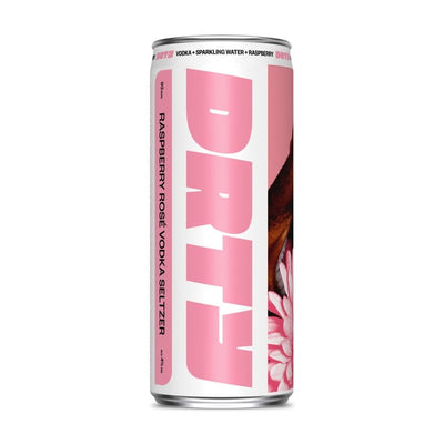 DRTY bringebærrrose vodka seltzer hermetisk cocktail 330ml