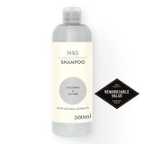 M&S Coconut and Lychee Shampoo 500ml, imported from the UK