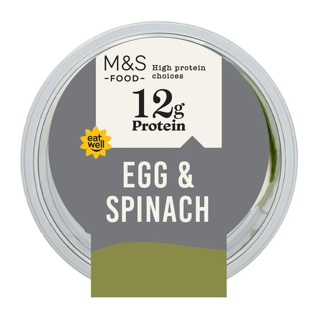 M&S Snackbecher mit Ei und Spinat, 100 g, importiert aus Großbritannien