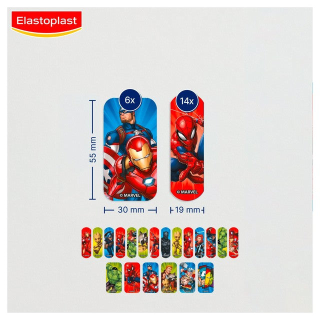 Elastoplast Avengers Marvel Kids Assorted Plasters 20 pack - British product