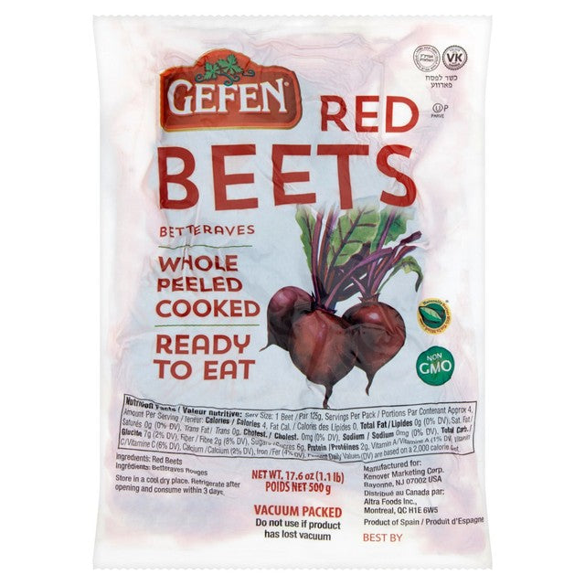 Gefen vacuum packed beetroots 500g, UK version