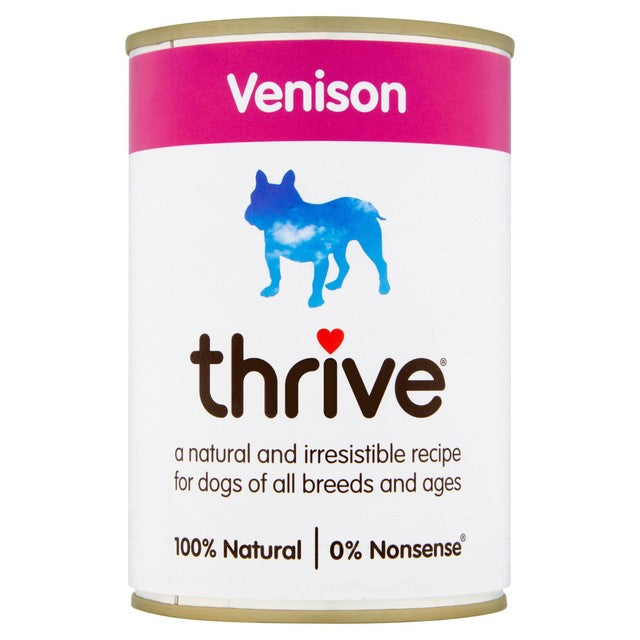 Thrive venison wet dog food 400g (British brand)