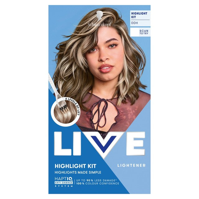 Schwarzkopf LIVE Intense Bleach 00H highlight kit, imported from the UK