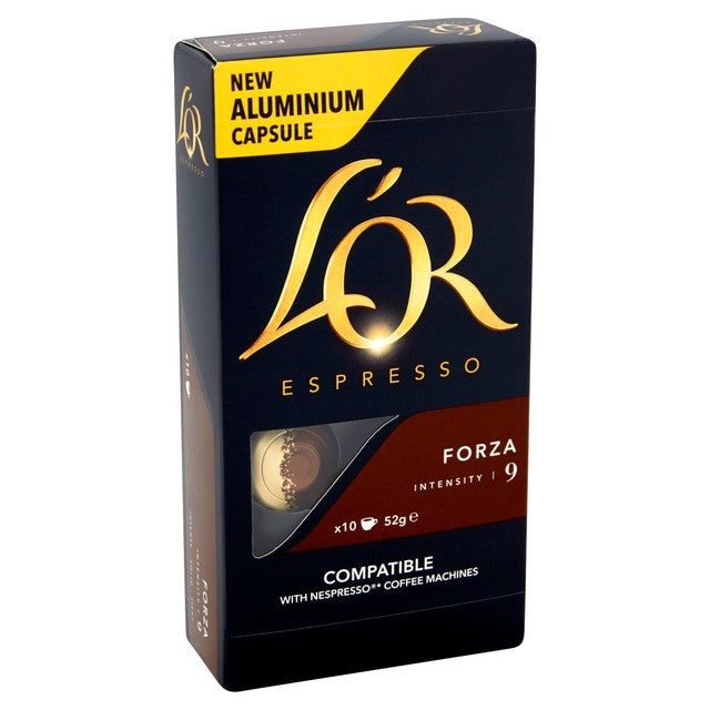 L'OR Forza Intensity 9 coffee pods 10 pack, UK version