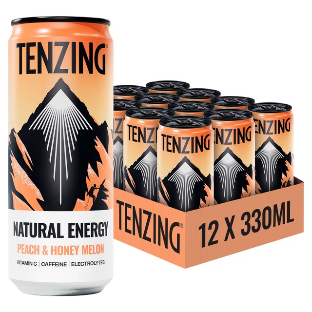Tenzing natural energy drink Peach and Honey Melon - British product