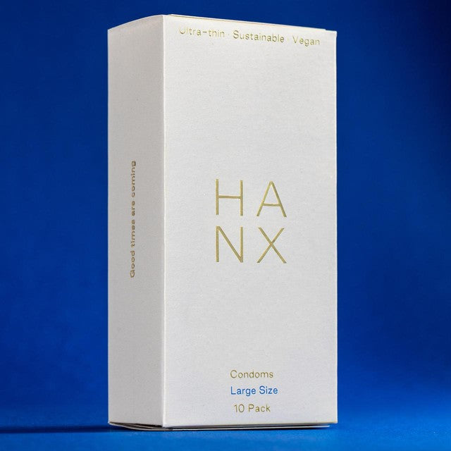 Hanx Ultra Thin Large Size Vegan Condoms, UK version