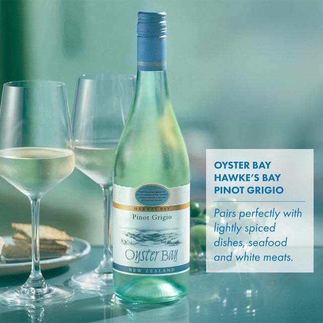 Oyster Bay Pinot Grigio wine 75cl, imported from the UK