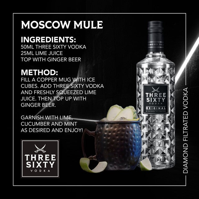 Three Sixty Original Premium Vodka - British product