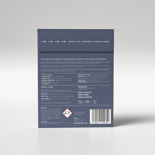 The Lab Co. laundry detergent sheets non-bio relaxing scent 64 loads (British brand)