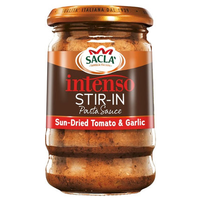 M&S Sacla Intenso Tomato & Garlic Stir-in Pasta Sauce 190g- Buy online at McGrocer