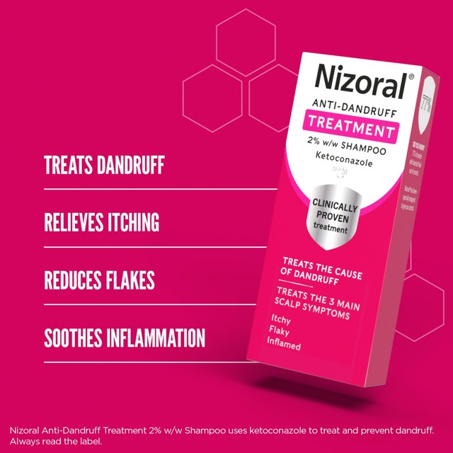 Nizoral anti-dandruff medicated shampoo, imported from the UK