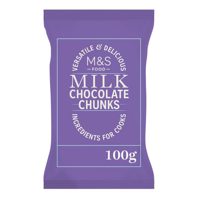 M&S Milk Chocolate Chunks Baking Chocolate 100g