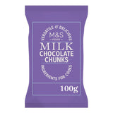 M&S milk chocolate chunks 100g, imported from the UK