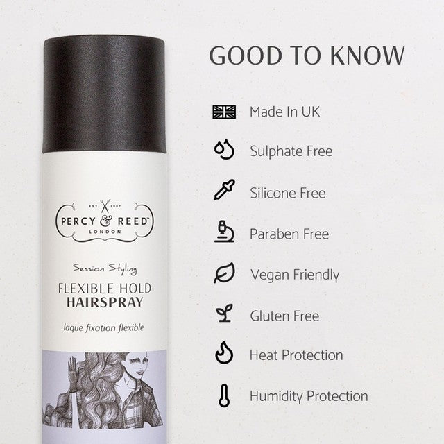 Percy & Reed Session Styling Flexible Hold Hairspray 50ml, imported from the UK