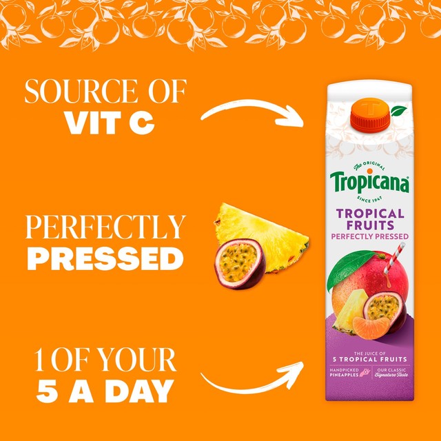 Tropicana tropical fruit juice 850ml (British brand)