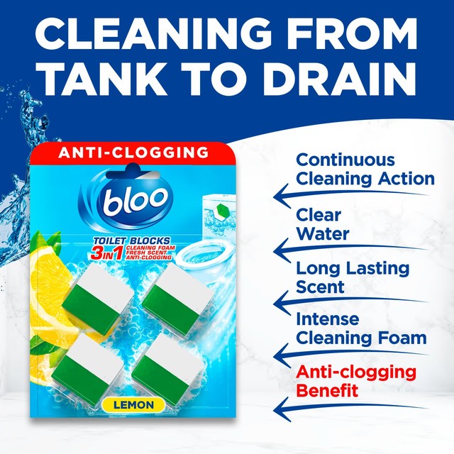 Bloo toilet block lemon for toilet cistern (British brand)