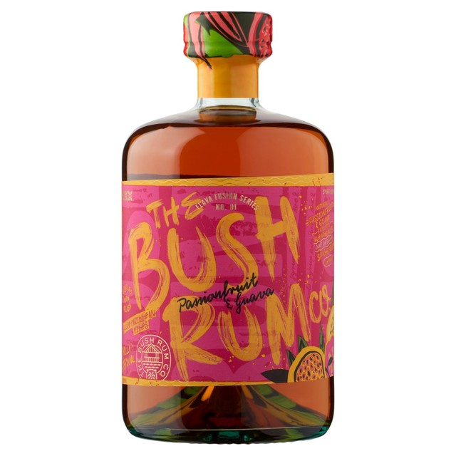 The Bush Rum Co. Passionfruit & Guava Spiced Rum 70cl, imported from the UK