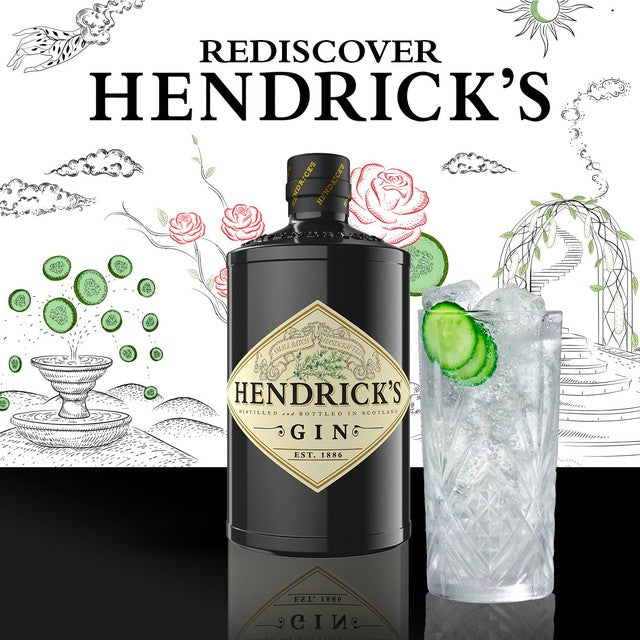 Hendrick's rose and cucumber infused gin 70cl, UK version