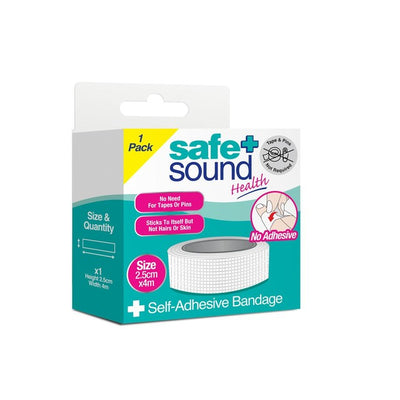 M&S Safe & Sound Self Adhesive Bandage Support Bandage 2.5cm x 4m- Buy online at McGrocer