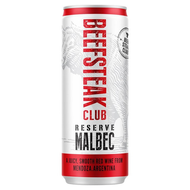 Beefsteak Club Malbec red wine 250ml can - British product