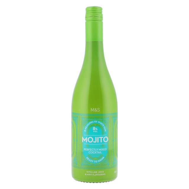 M&S Mojito cocktail ready-to-drink bottle (British brand)