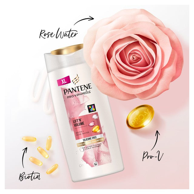 Pantene Lift & Volume Shampoo Biotin & Rose Water 400ml, imported from the UK
