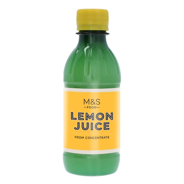M&S lemon juice from concentrate 250ml, imported from the UK