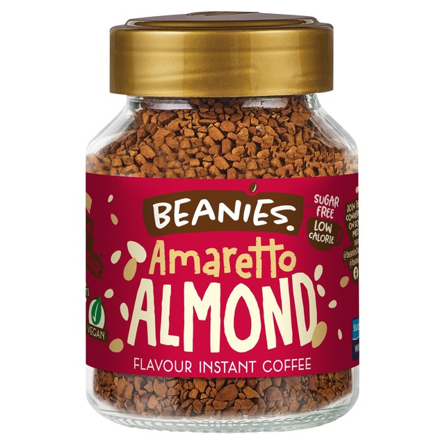 Beanies Amaretto Almond flavoured freeze-dried coffee 50g - British product