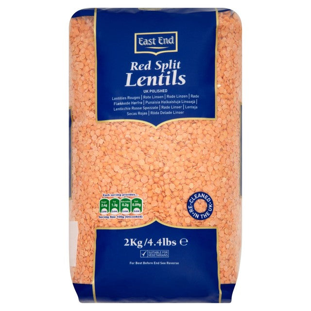 East End red split lentils 2kg - British product