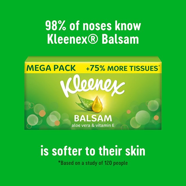 Kleenex Balsam tissues MEGA Box 112 tissues, UK version