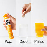 Phizz orange multivitamin effervescent tablets 60 pack, imported from the UK