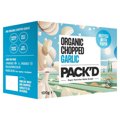 Pack'd Gehackter Knoblauch Bio-Tiefkühlknoblauch 100g