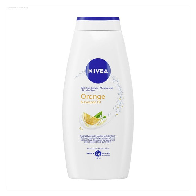 NIVEA orange and avocado oil shower cream 750ml, imported from the UK