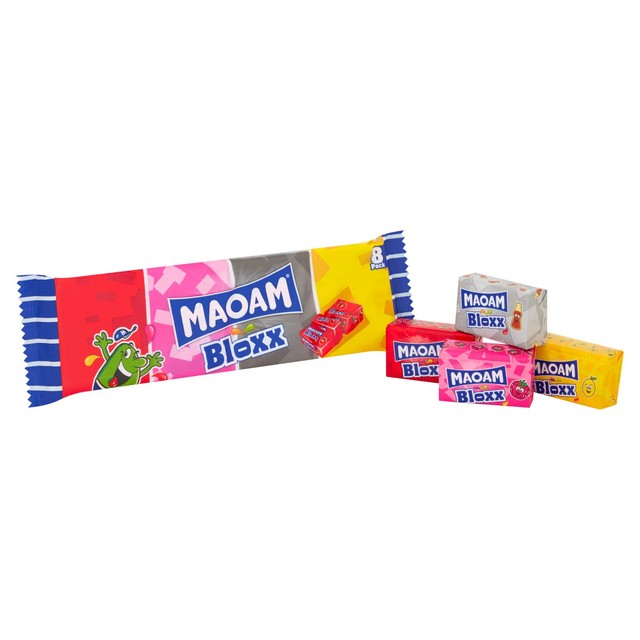 Maoam chewy sweets fruit and cola flavour 8 x 22g, imported from the UK