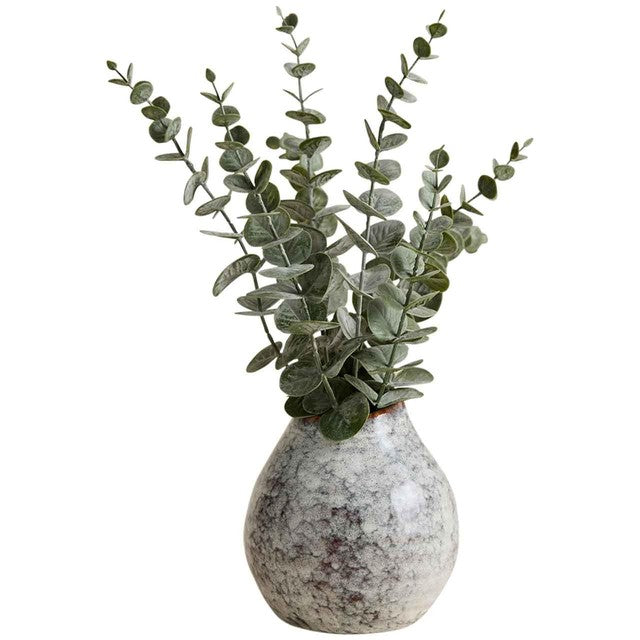 M&S artificial eucalyptus in ceramic pot, green, imported from the UK