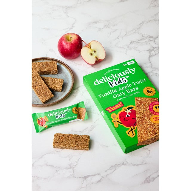 Deliciously Ella Vanilla Apple Twist Oaty Bars 5 x 25g - British product