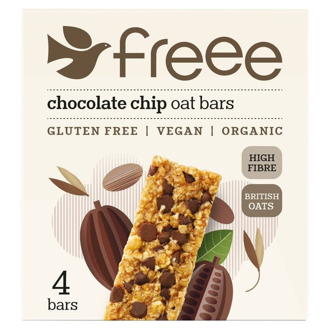 Freee chocolate chip oat bars 4 x 35g - British product