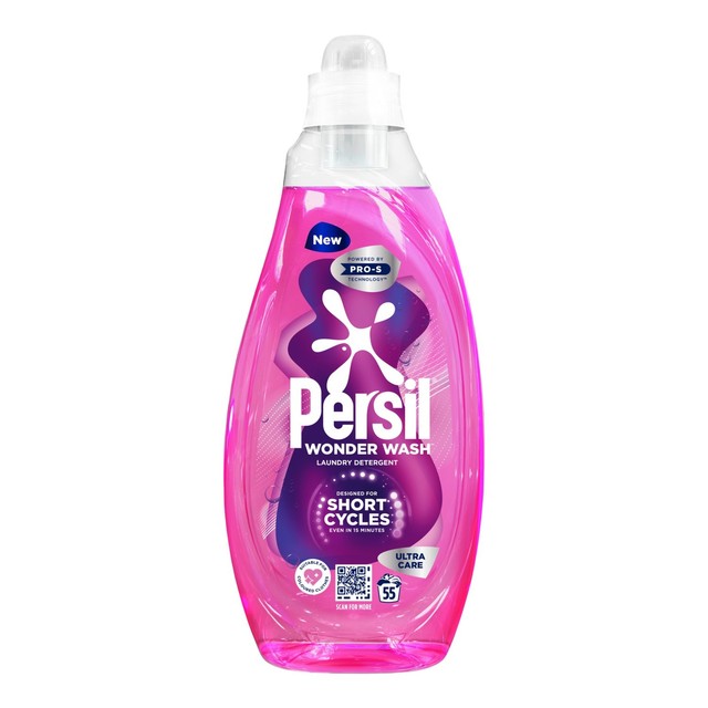 Persil Wonder Wash Ultra Care Bio Liquid Laundry Detergent 1485ml, imported from the UK