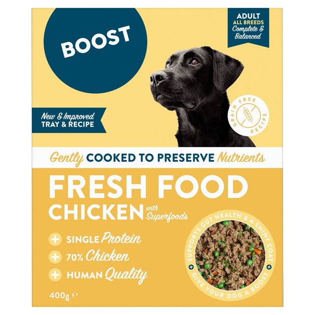 Boost Pet chicken with superfoods wet dog food 400g - British product